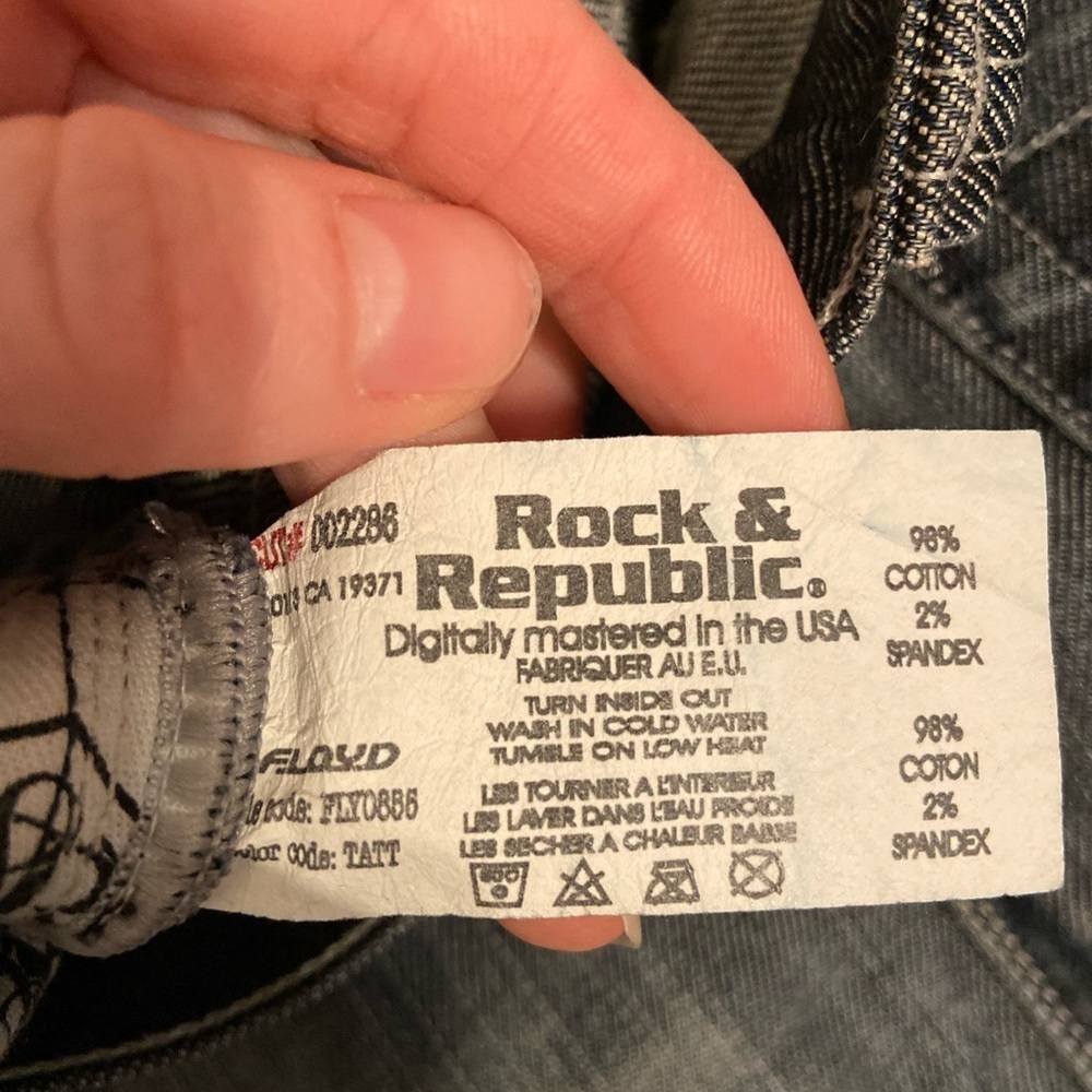 Rock & Republic Mens Rock & Roll Skull Size 34 Jeans - Picture 6 of 11